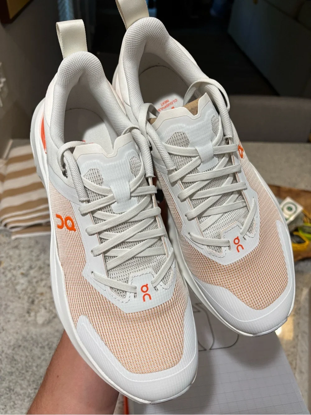 On Cloudpulse Next ‘Ice Flame’ Men’s Size 8 White Running Shoes NEW! 3MF30602196